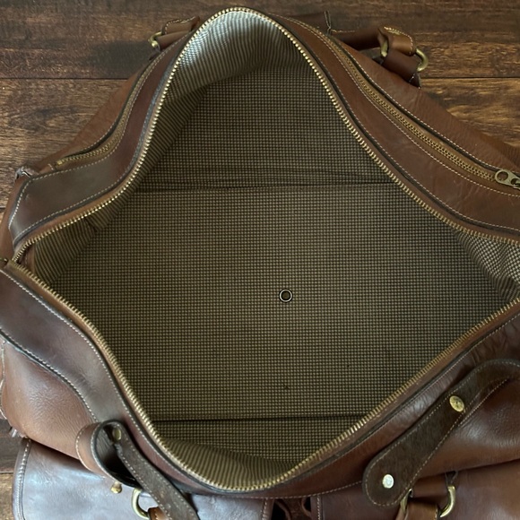 Ghurka Express No. 2 Leather Duffel Bag Marley Hodgson Chestnut Brown Vintage US - Picture 9 of 11